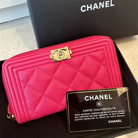 boy chanel 小型 拉鏈 皮 夾